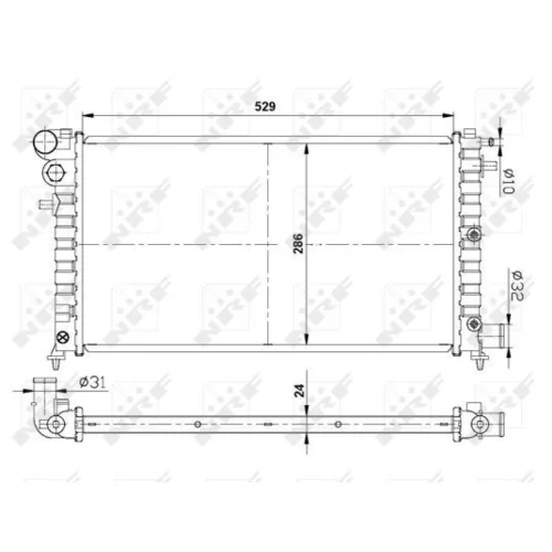 Chladič motora NRF 509502 - obr. 4