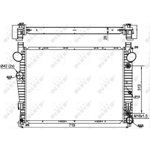 Chladič motora NRF 53107 - obr. 1