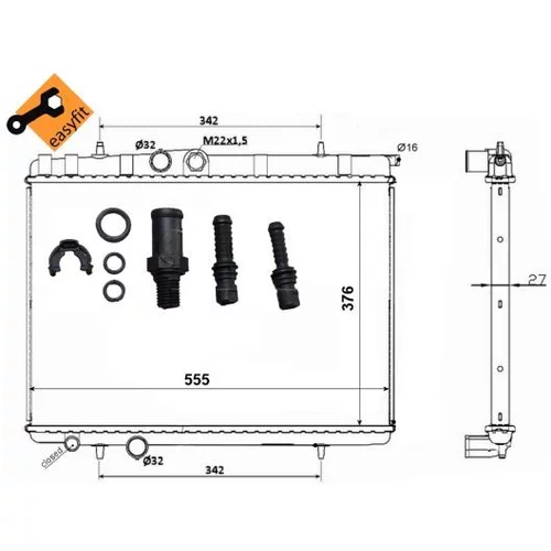 Chladič motora NRF 53120 - obr. 3