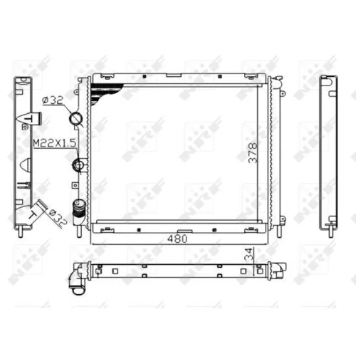 Chladič motora NRF 53209A