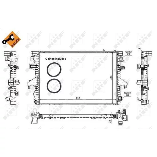 Chladič motora NRF 53795 - obr. 3