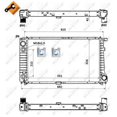 Chladič motora NRF 53877 - obr. 4