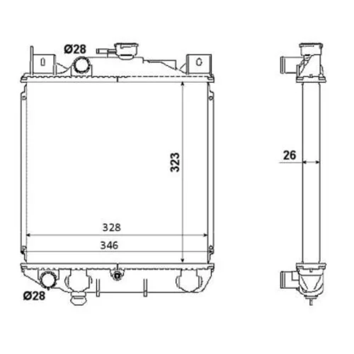 Chladič motora NRF 53881