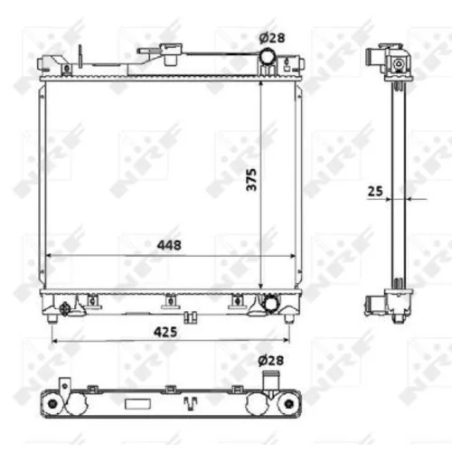 Chladič motora NRF 53930 - obr. 3