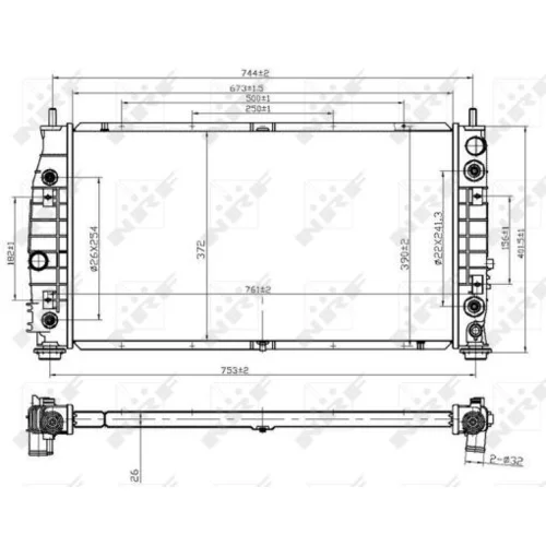 Chladič motora NRF 53954 - obr. 4