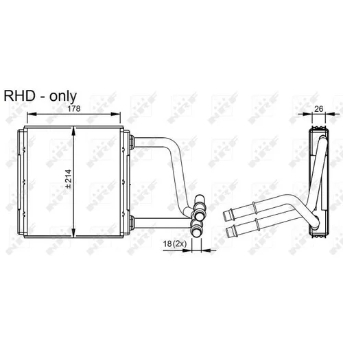 Výmenník tepla vnútorného kúrenia NRF 54296 - obr. 4