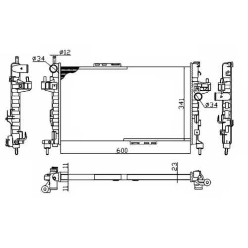 Chladič motora NRF 54753A