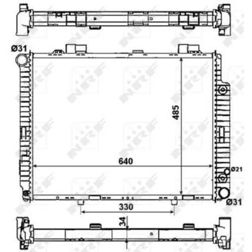 Chladič motora 58159 /NRF/ - obr. 2