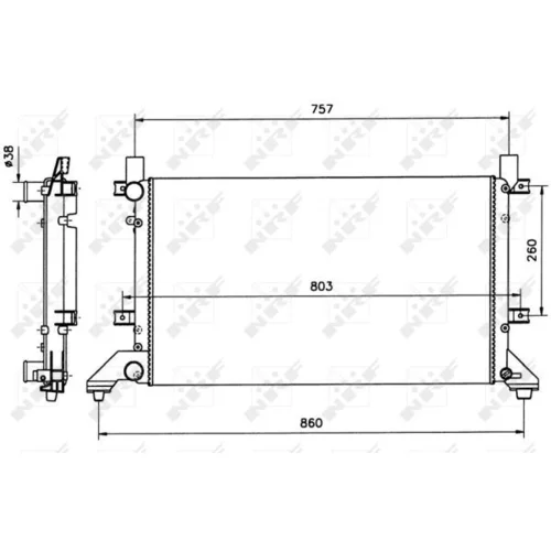 Chladič motora NRF 58240 - obr. 3