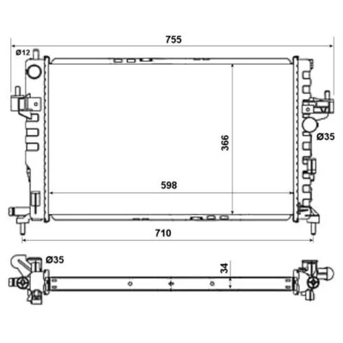 Chladič motora NRF 58282 - obr. 3