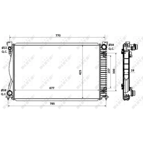 Chladič motora NRF 58360 - obr. 3