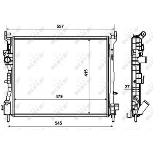 Chladič motora NRF 58374 - obr. 3