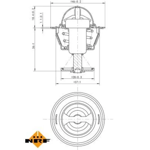 Termostat chladenia NRF 725109 - obr. 4