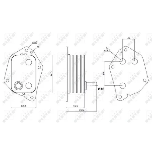 Chladič motorového oleja NRF 31159 - obr. 4