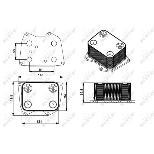 Chladič motorového oleja NRF 31211 - obr. 4