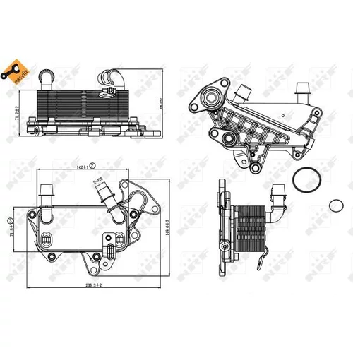 Chladič oleja automatickej prevodovky NRF 31264