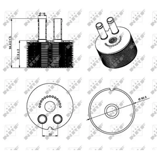 Chladič motorového oleja NRF 31336 - obr. 4