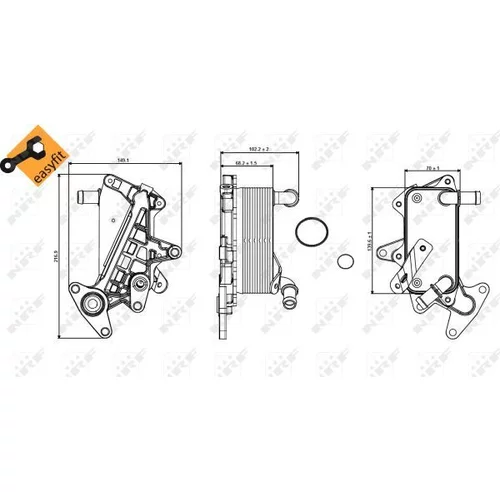 Chladič oleja automatickej prevodovky NRF 31357