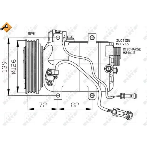 Kompresor klimatizácie NRF 32027
