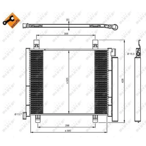 Kondenzátor klimatizácie NRF 350045 - obr. 1