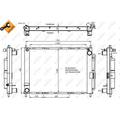 Kondenzátor klimatizácie NRF 350057 - obr. 4