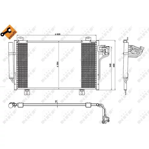 Kondenzátor klimatizácie NRF 350229 - obr. 2