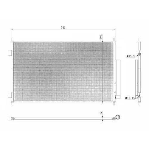 Kondenzátor klimatizácie NRF 350426 - obr. 4