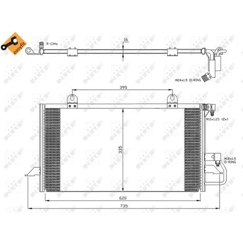 Kondenzátor klimatizácie NRF 35247