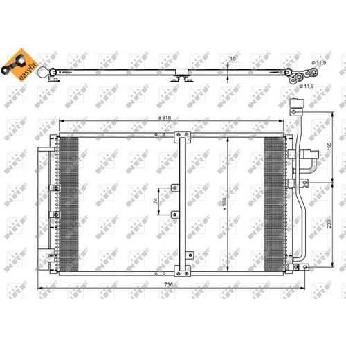 Kondenzátor klimatizácie 35797 /NRF/ - obr. 4