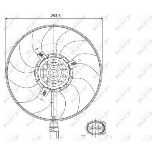 Ventilátor chladenia motora 47395 /NRF/ - obr. 1