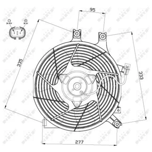 Ventilátor chladenia motora NRF 47500 - obr. 2