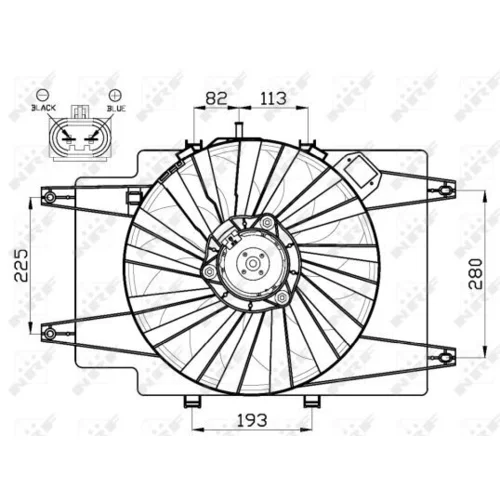 Ventilátor chladenia motora NRF 47513 - obr. 2