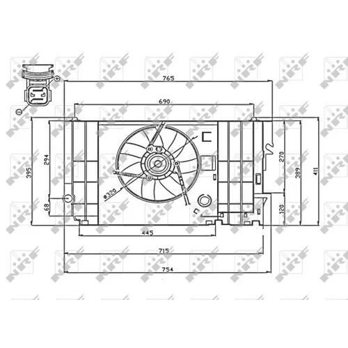 Ventilátor chladenia motora NRF 47740 - obr. 2