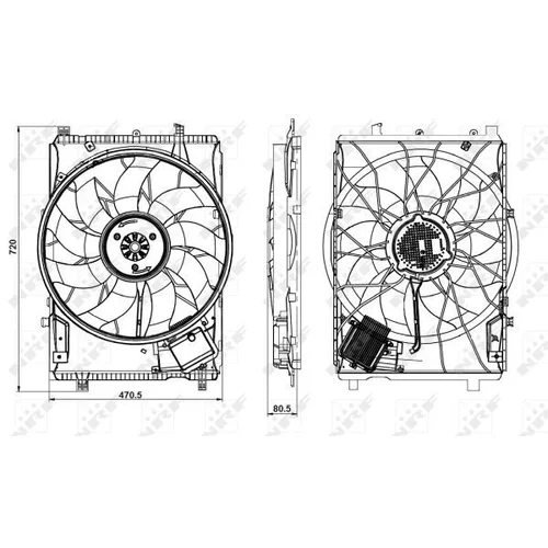 Ventilátor chladenia motora NRF 47853 - obr. 1