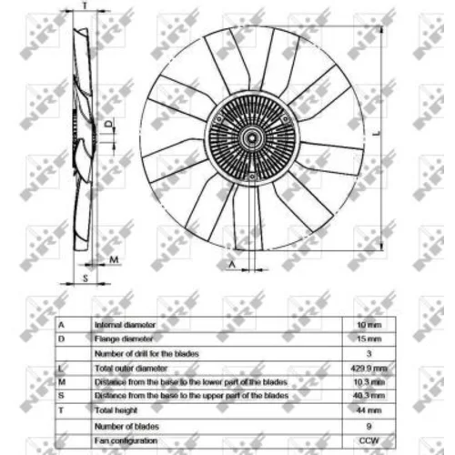 Spojka ventilátora chladenia NRF 49543 - obr. 3