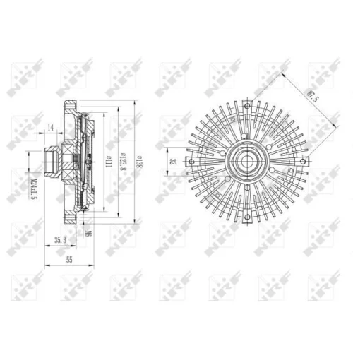 Spojka ventilátora chladenia NRF 49599 - obr. 4