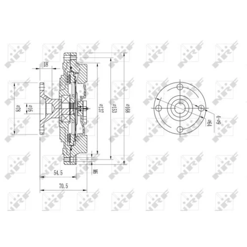 Spojka ventilátora chladenia NRF 49604 - obr. 4