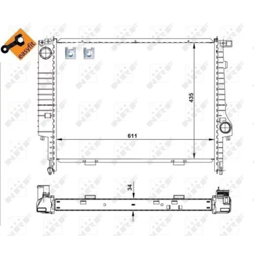 Chladič motora NRF 509625 - obr. 3