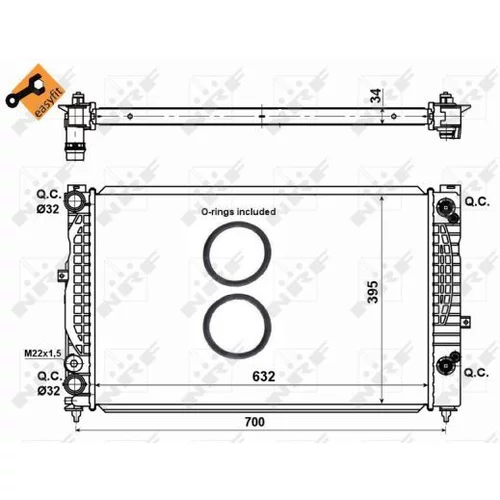 Chladič motora NRF 529504 - obr. 3