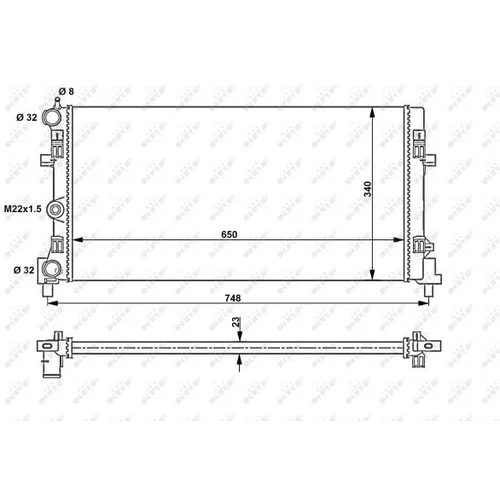 Chladič motora NRF 53024A - obr. 2