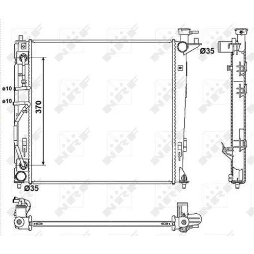 Chladič motora 53053 /NRF/