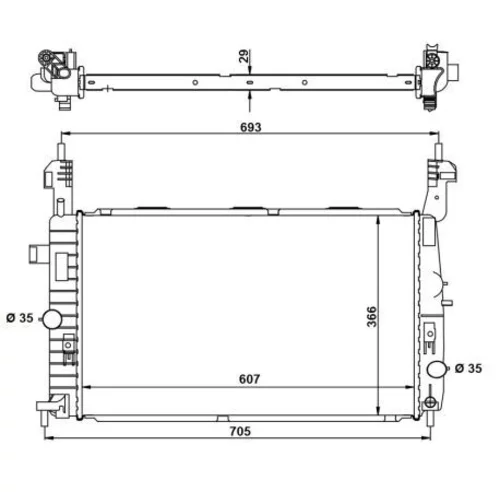 Chladič motora NRF 53416A - obr. 3