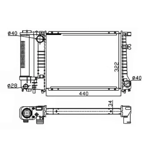 Chladič motora 53426A /NRF/ - obr. 4