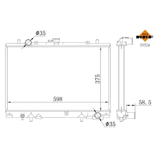 Chladič motora NRF 53524 - obr. 1