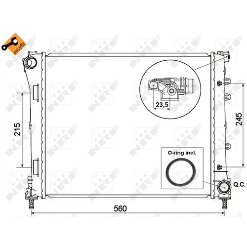 Chladič motora NRF 53527 - obr. 3