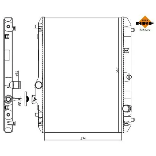 Chladič motora NRF 53582A - obr. 4