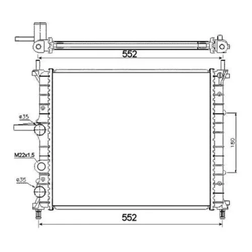 Chladič motora NRF 53607 - obr. 3