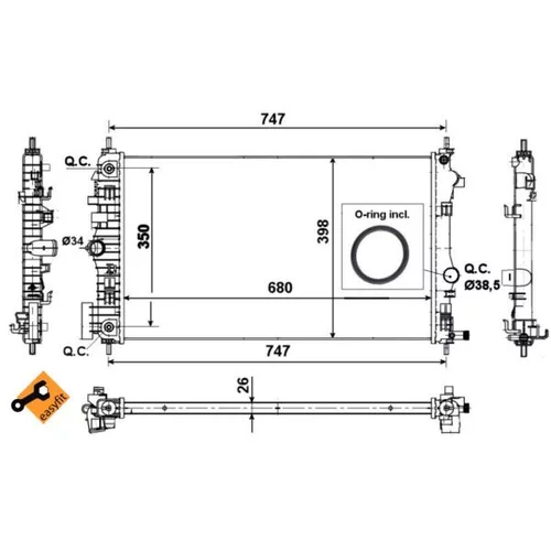 Chladič motora NRF 53777 - obr. 4