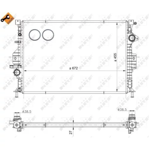 Chladič motora NRF 53811 - obr. 3