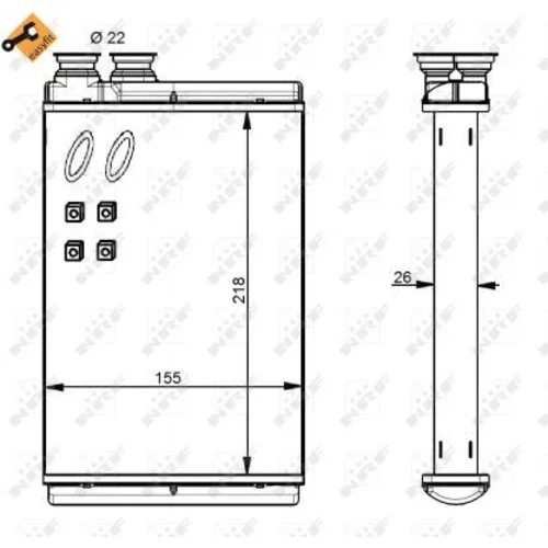 Výmenník tepla vnútorného kúrenia NRF 54347 - obr. 4